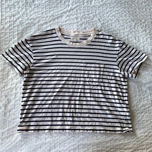 Madewell Baker Stripe Easy Crop Tee